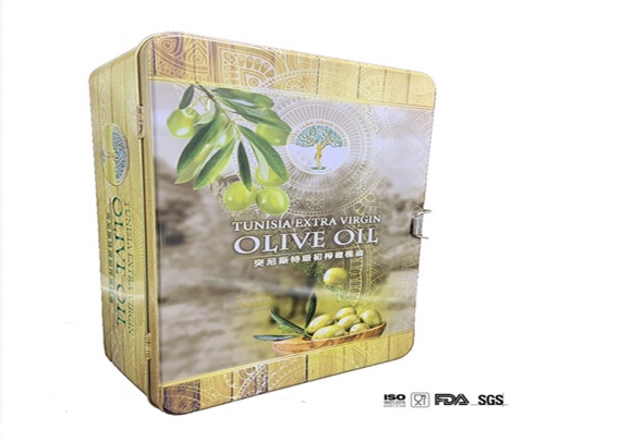 Promotion olive oil gift packaging with window