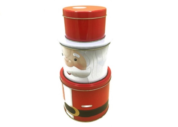 Christmas character gift tin box