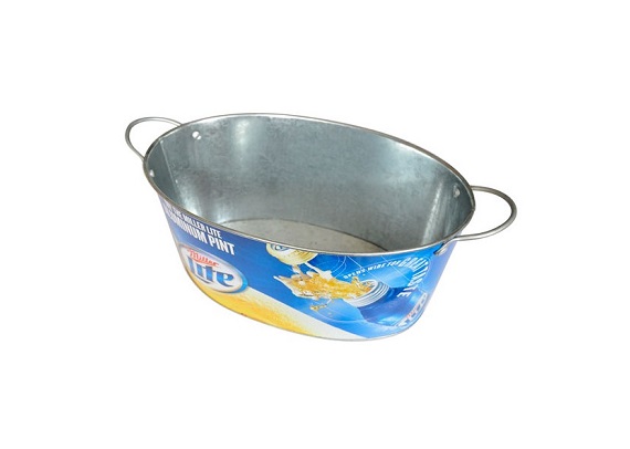 7.5 liter metal ice bucket beer bucket with double handle