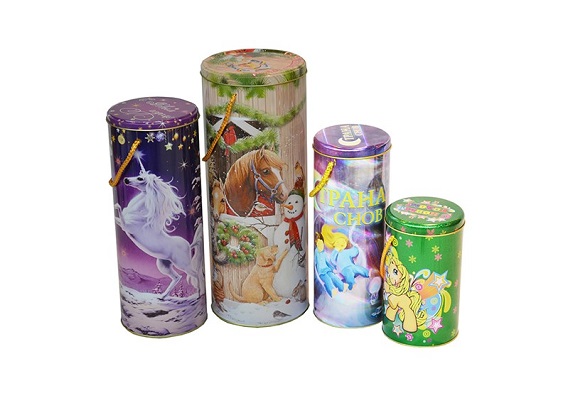 RD54 round decorative tin can for gift