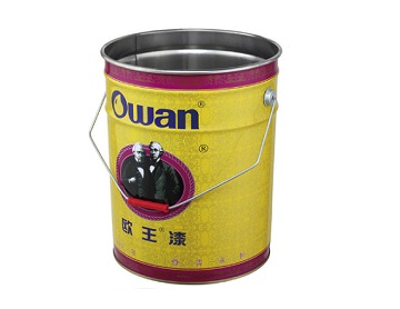 15 liter round paint tin can with metal handle